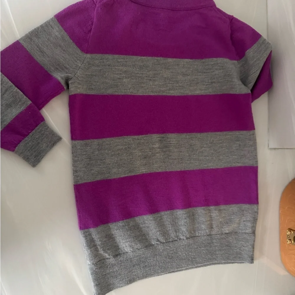 J. Crew Purple Striped Sweater XSmall